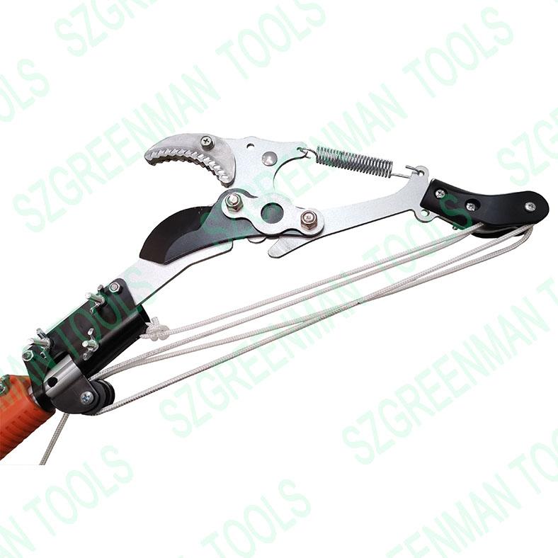 Long handle tree pruners with 4 pulleys design, pruning saws, two handle tree cutters