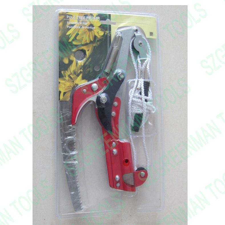 Long handle tree pruners with 2 pulleys design, pruning saws, two handle