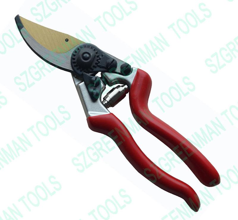 Titanium Coated Sk5 Steel Blade Pruning Shears Drop Forged Aluminum Pruners Popular Garden Scissors