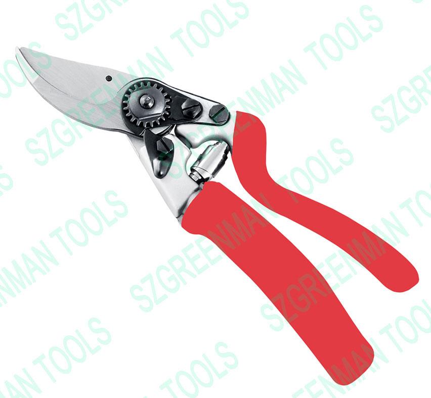 Rotay Handle Garden Secateurs, Tiatanium Cotaed Sk5 Steel Blade, Save Power Cutting Tools